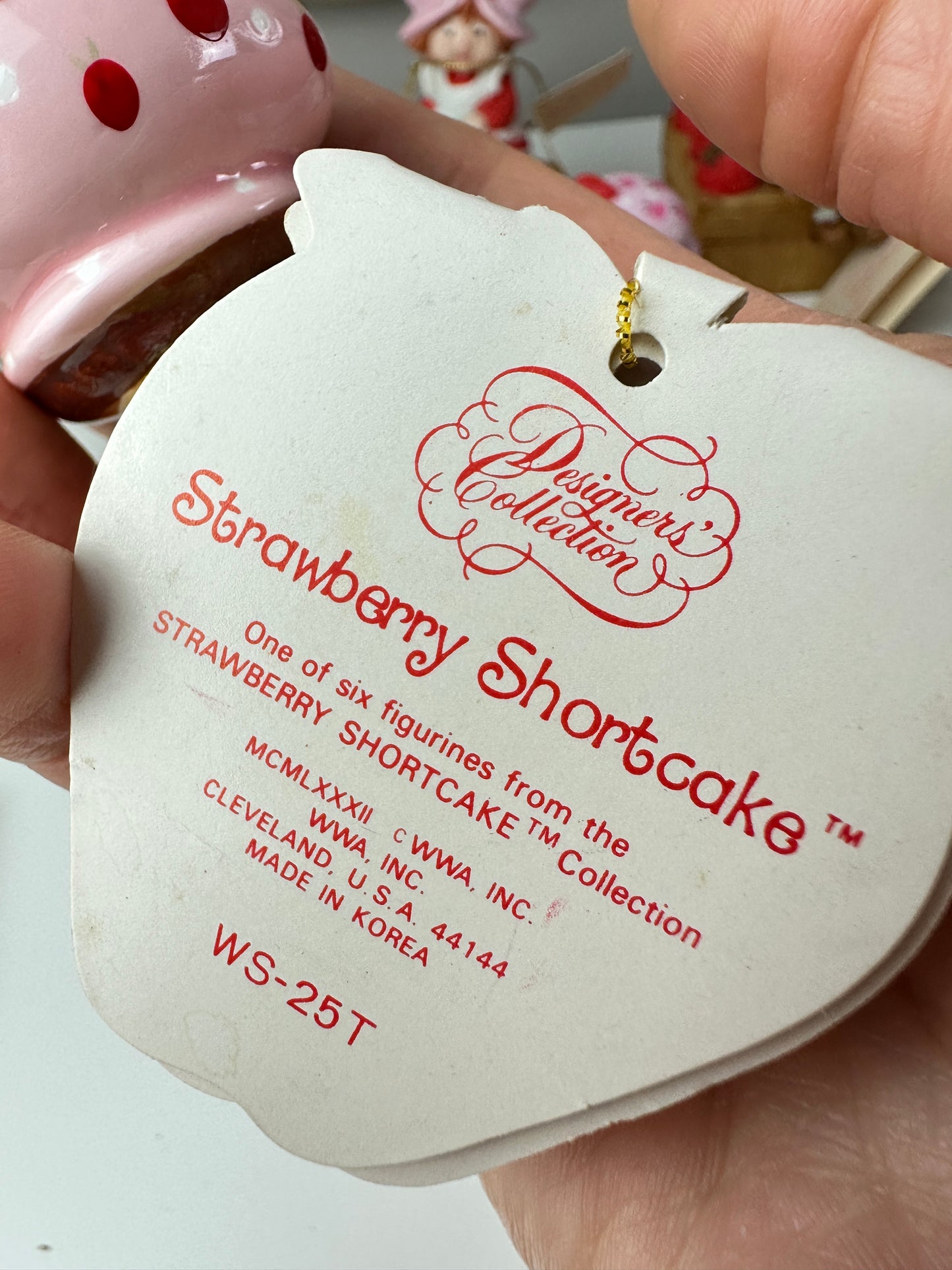 1980s Strawberry Shortcake Designer's Collection Porcelain Figurine with Tag