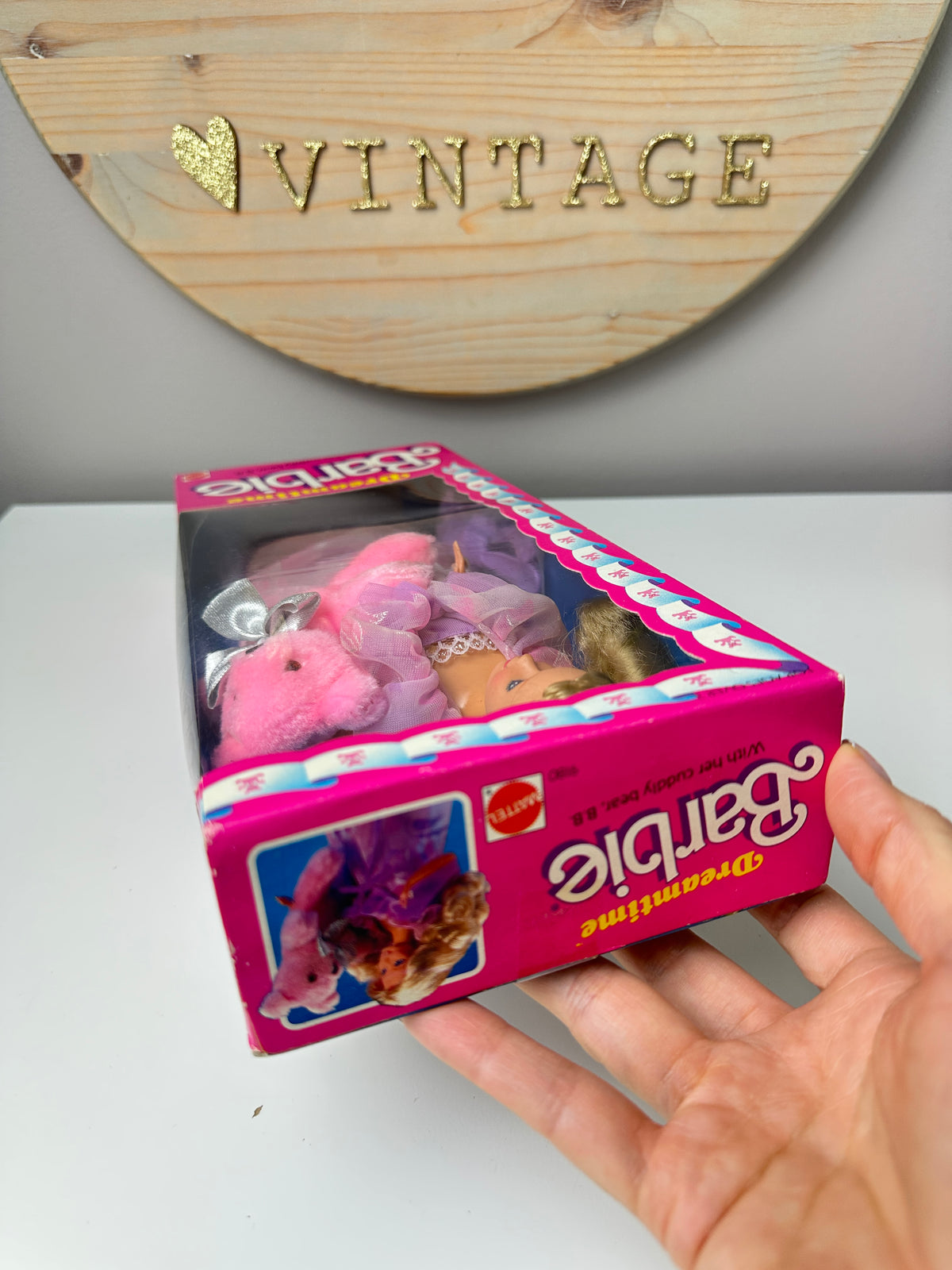 1984 Mattel Dreamtime Barbie with B.B. Bear NRFB Sealed