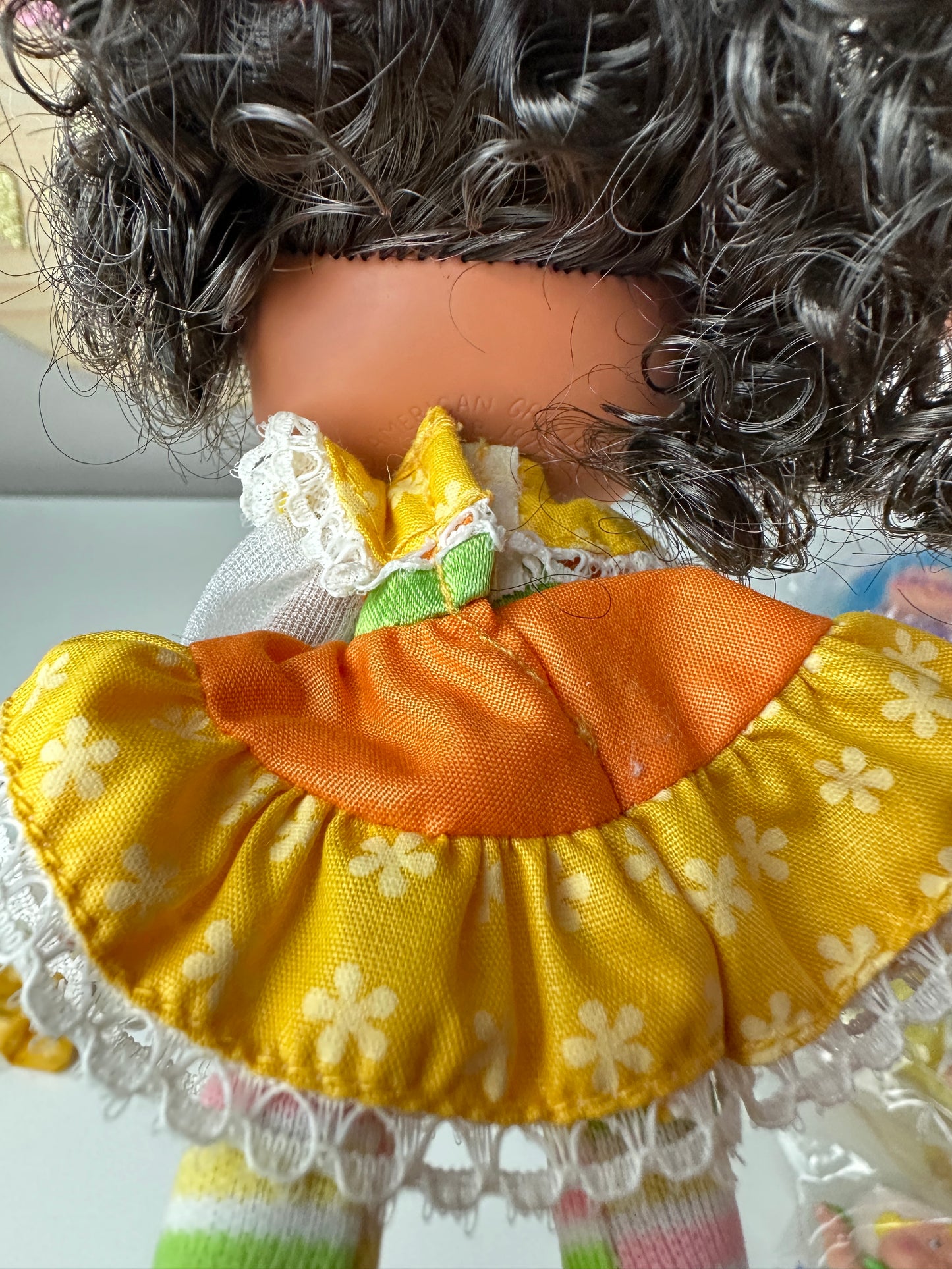 1985 Kenner Strawberry Shortcake Orange Blossom Berrykin Doll with Orange Berrykin *Berry Vault*