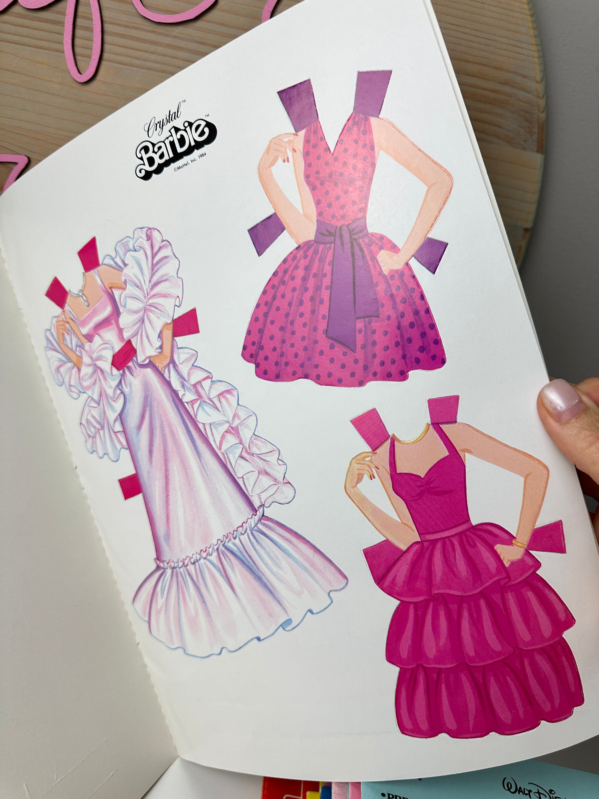 1980s Golden Crystal Barbie Paperdoll Book Unused
