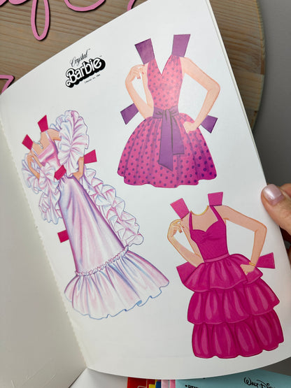 1980s Golden Crystal Barbie Paperdoll Book Unused