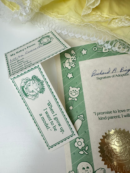 1980s Coleco Cabbage Patch Preemie Girl & Paperwork [Lolita Cornelia]