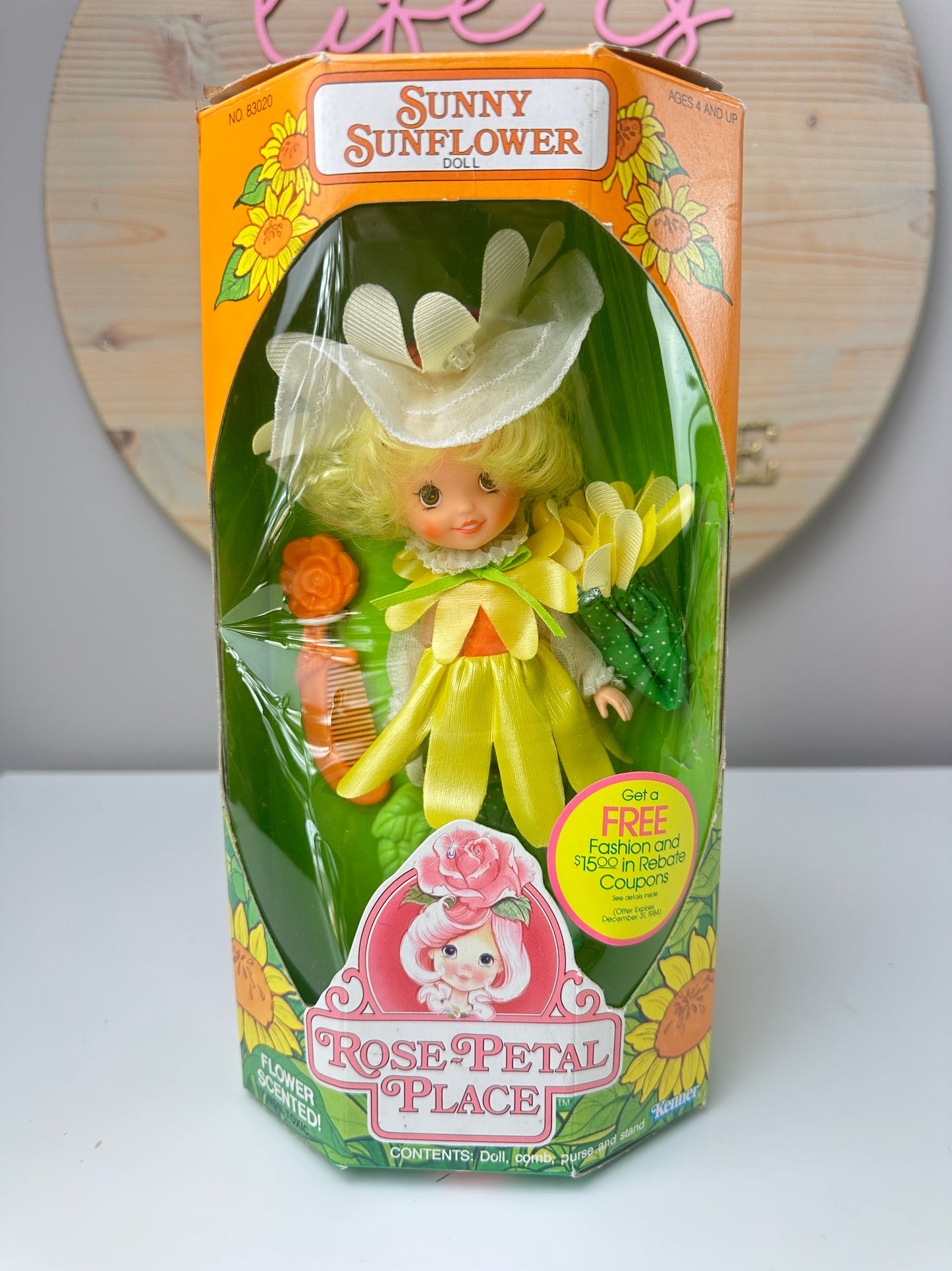1984 Kenner Rose Petal Place Sunny Sunflower MIB NRFB