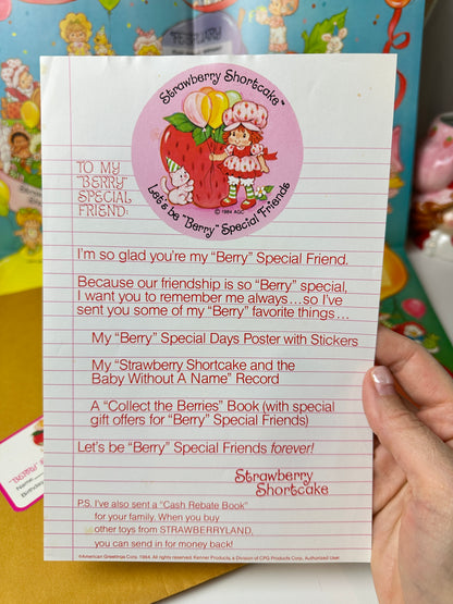 1984 Kenner Strawberry Shortcake Berry Special Friends Club Poster Set #3 [Mail-in Offer]
