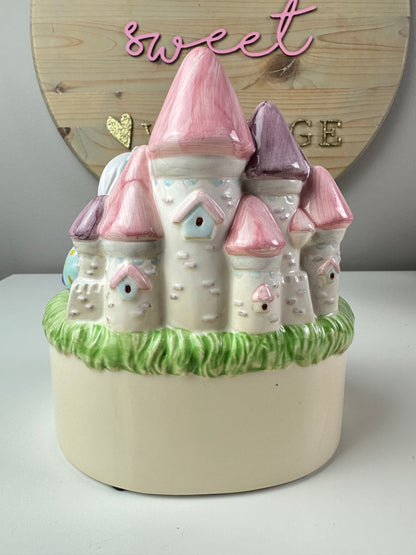 1985 American Greetings Spellbinders Musical Castle with Unicorn & Dragon