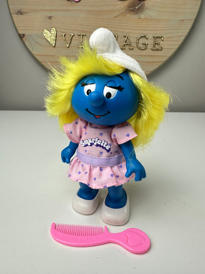 1983 Applause Smurfs Smurfette Dress 'n Style Doll with Comb
