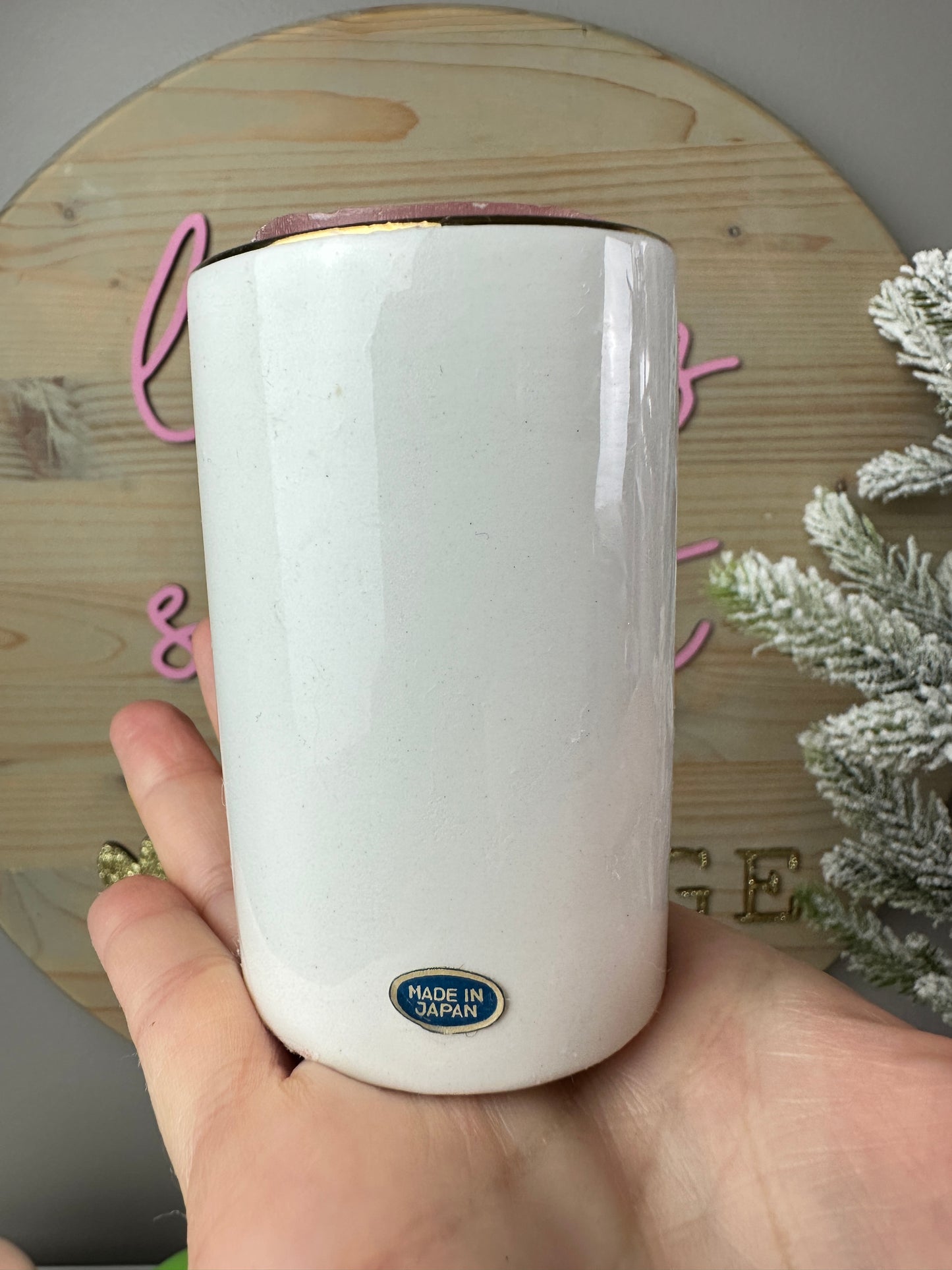 1980s Strawberry Shortcake Guild House Porcelain Candle Unused Pink