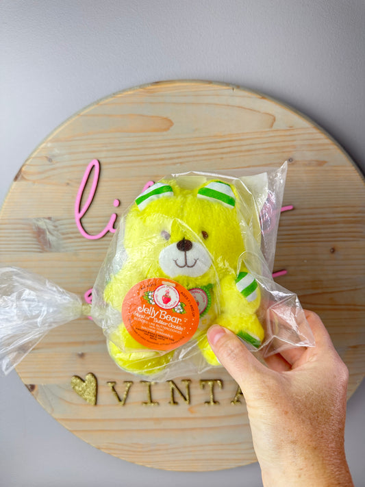 1982 Kenner Strawberry Shortcake Jelly Bear Plush with Tags Catalog Packaging *Berry Vault*