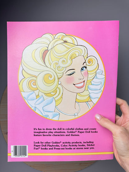 1980s Golden Crystal Barbie Paperdoll Book Unused