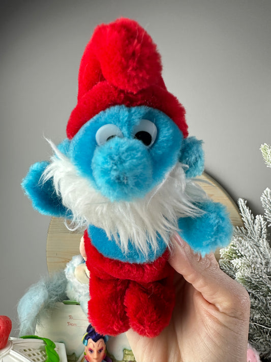 1981 Mini Papa Smurf Plush