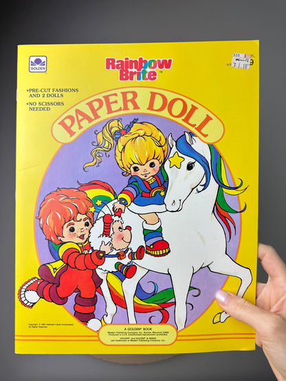 1980s Golden Rainbow Brite Paperdoll Book Unused