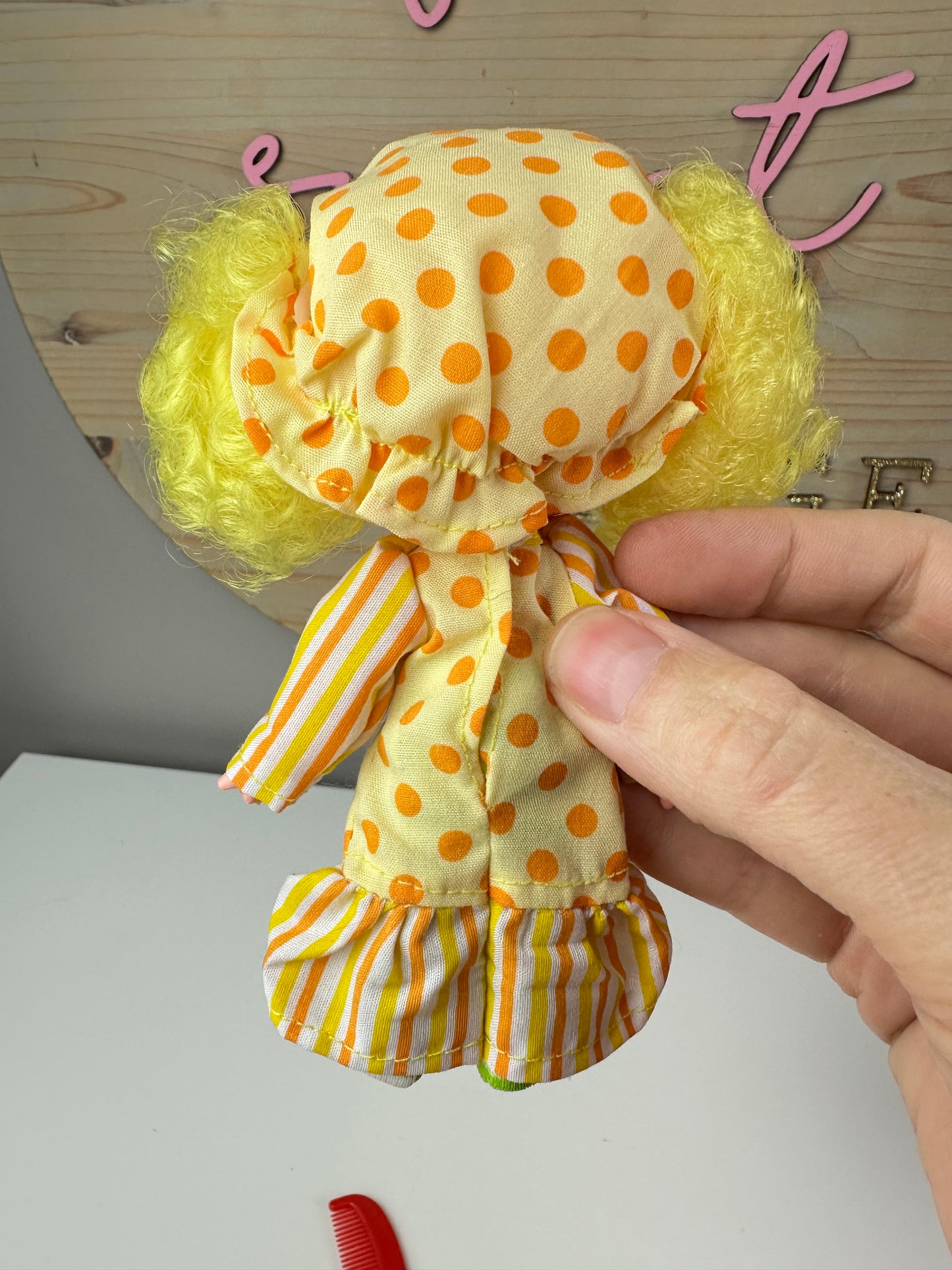 1984 Kenner Strawberry Shortcake Lemon Meringue with Frappe Sweet Sleeper Doll