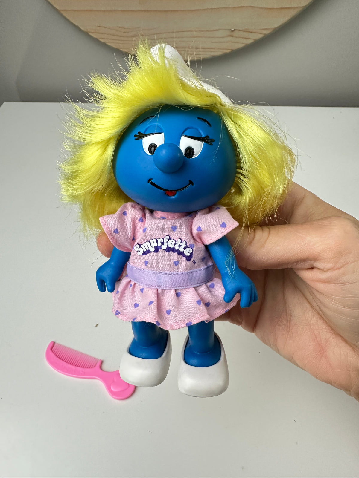 1983 Applause Smurfs Smurfette Dress 'n Style Doll with Comb