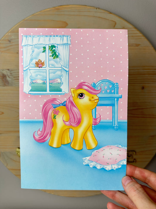 1988 Hasbro G1 My Little Pony Dress-Up Card Art Print [Baby Snippy]