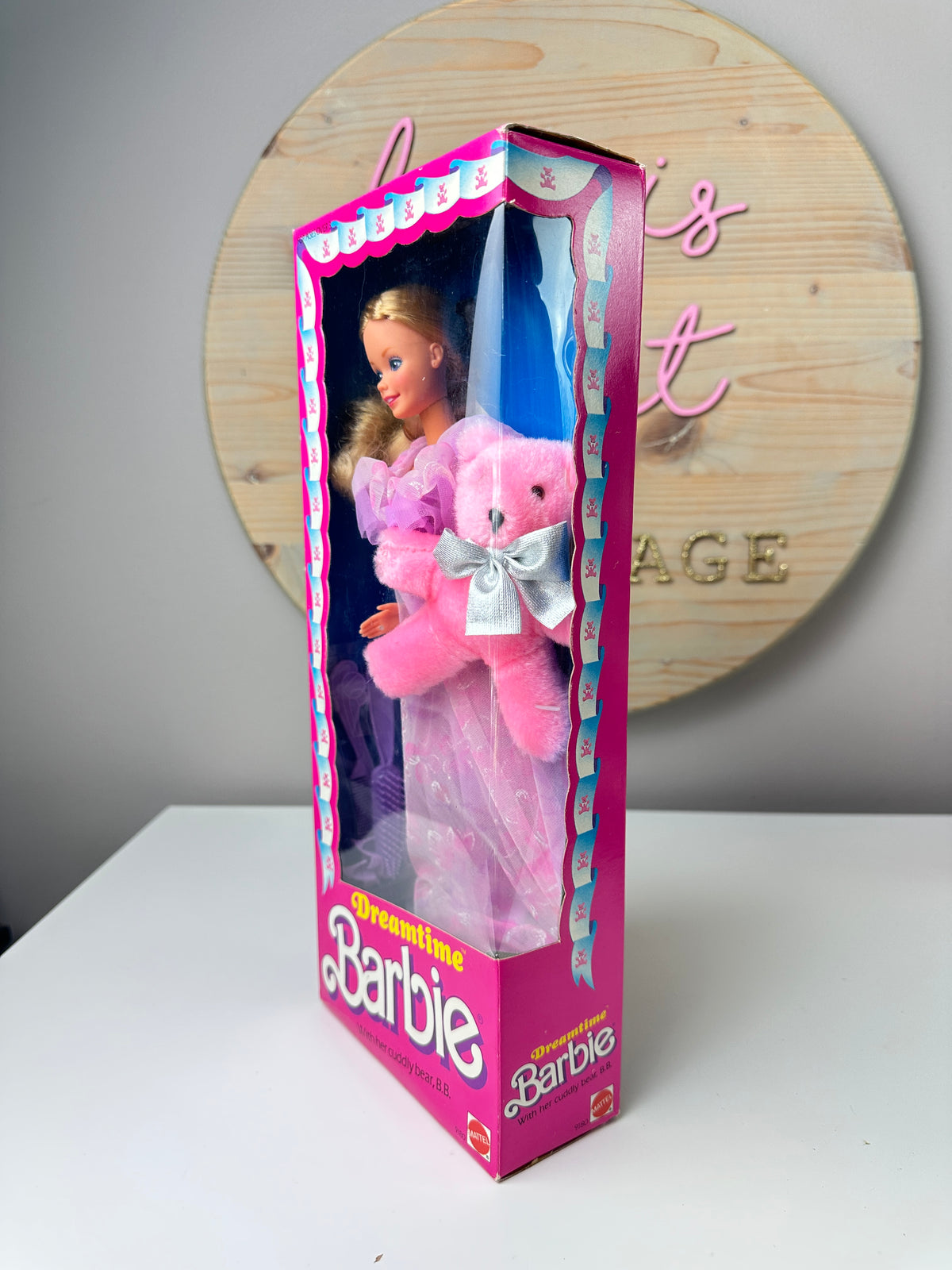 1984 Mattel Dreamtime Barbie with B.B. Bear NRFB Sealed