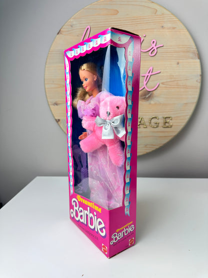 1984 Mattel Dreamtime Barbie with B.B. Bear NRFB Sealed