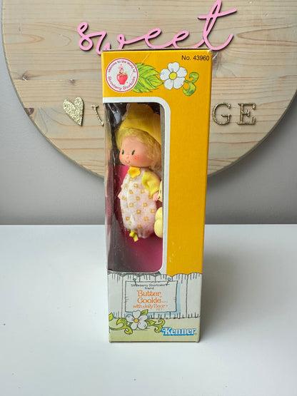 1982 Kenner Strawberry Shortcake Butter Cookie with Jelly Bear Doll NRFB Factory Sealed