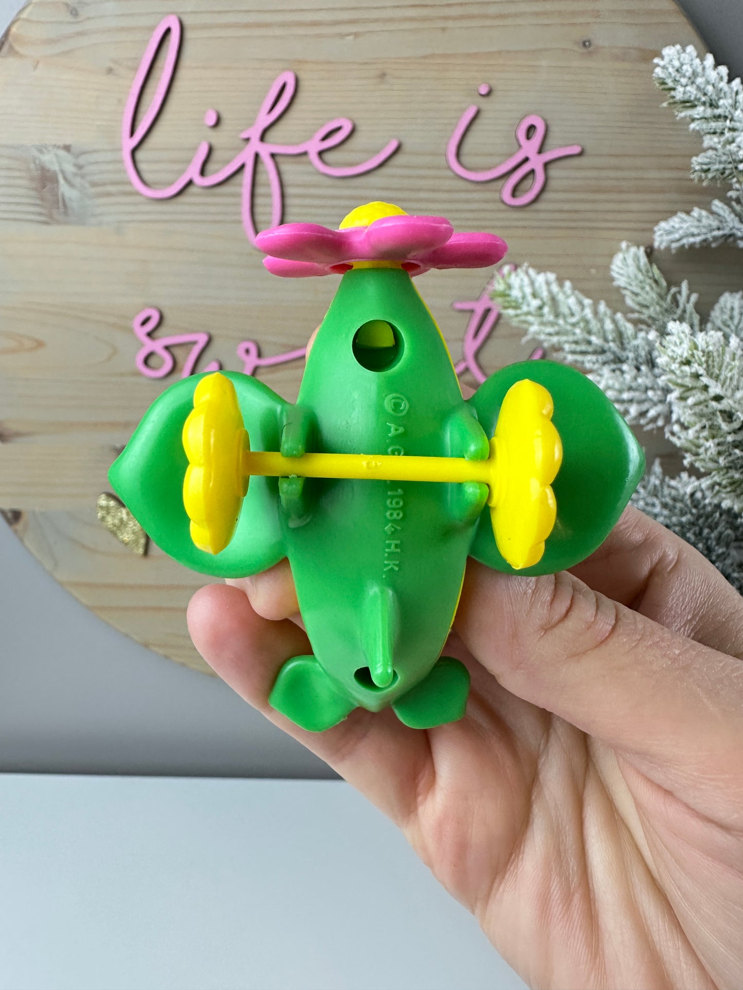 1984 Kenner Strawberry Shortcake Cherry Cuddler with Gooseberry Flying an Airplane Deluxe Miniature *Plane Only*