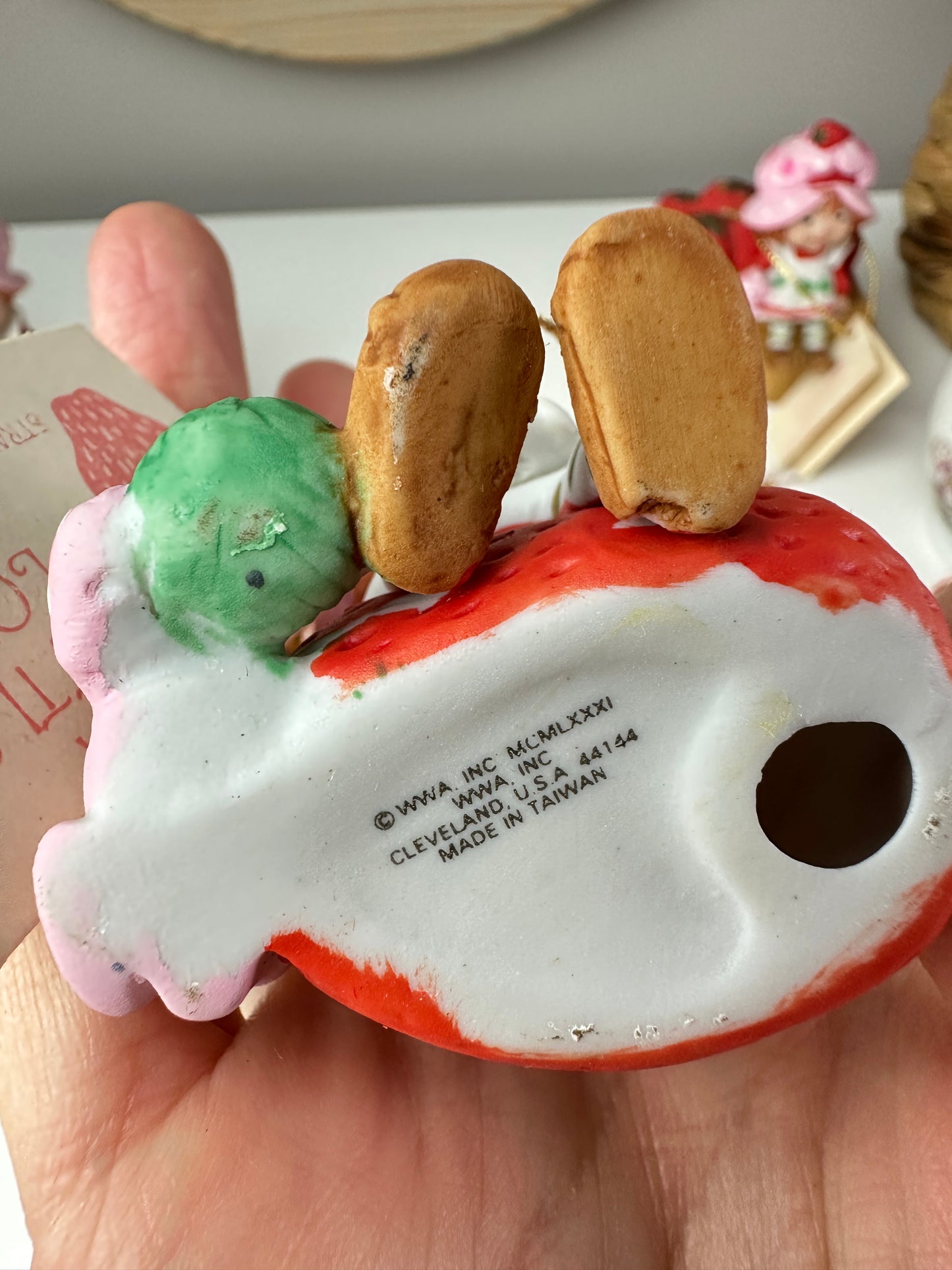 1980s Strawberry Shortcake Designer's Collection Porcelain Figurine "A Little Love" with Tag