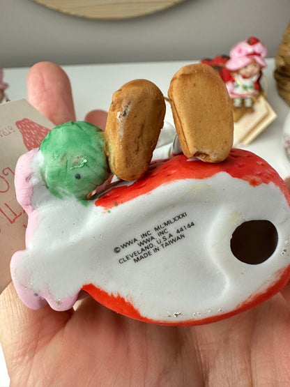 1980s Strawberry Shortcake Designer's Collection Porcelain Figurine "A Little Love" with Tag