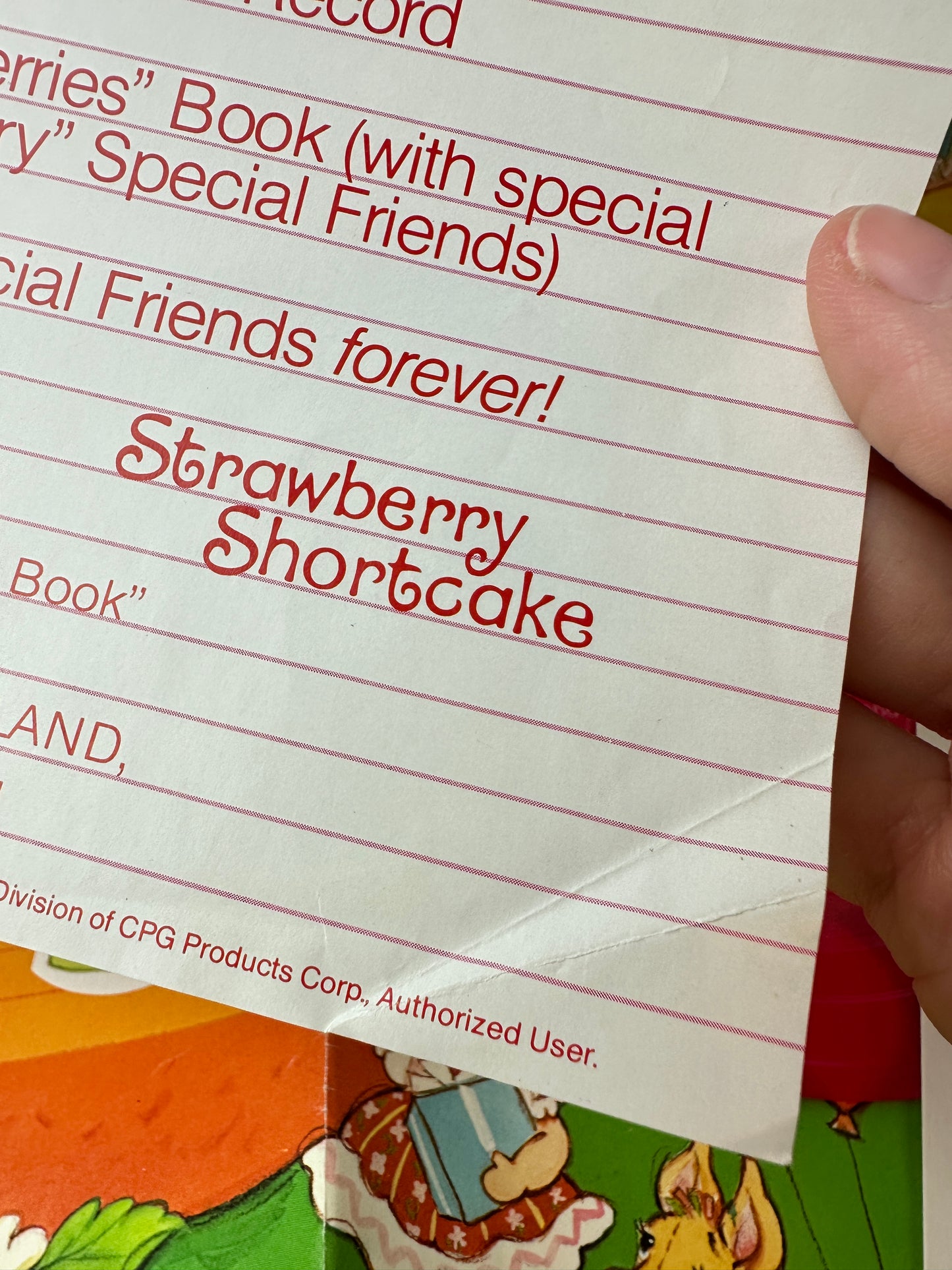 1984 Kenner Strawberry Shortcake Berry Special Friends Club Poster Set #2 [Mail-in Offer]