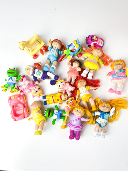 1980s Cabbage Patch Poseable, Eraser, and McD's Toy Lot