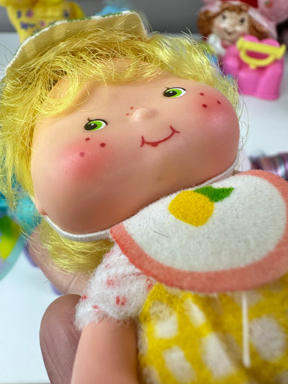 1983 Kenner Strawberry Shortcake Lem and Ada with Sugarwoofer Dolls
