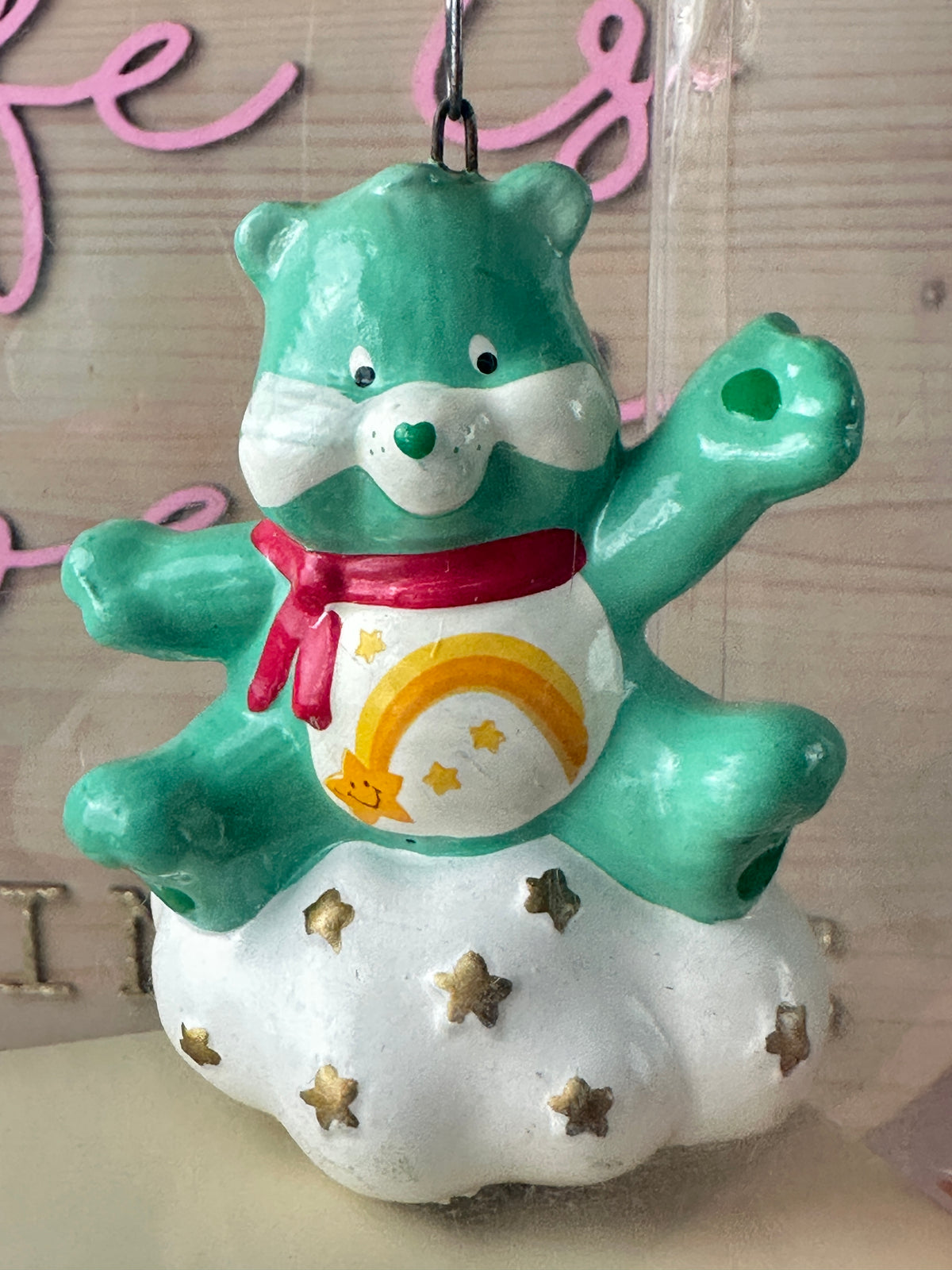 1984 AGC Care Bears Wishes & Dreams Wish Bear Ornament MIB