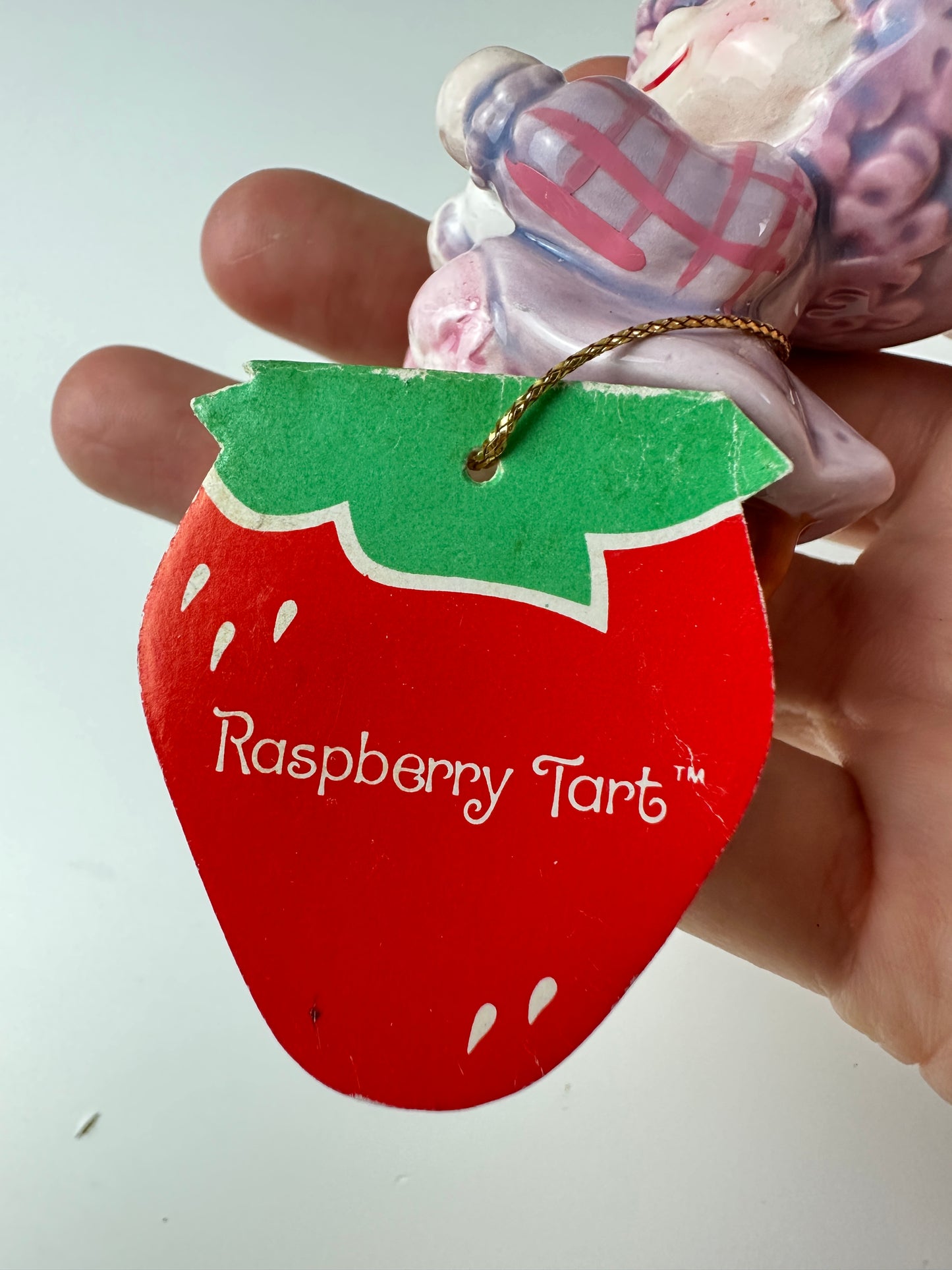 1980s AGC Strawberry Shortcake Designer's Collection Raspberry Tart Porcelain Figurine w/ Tag