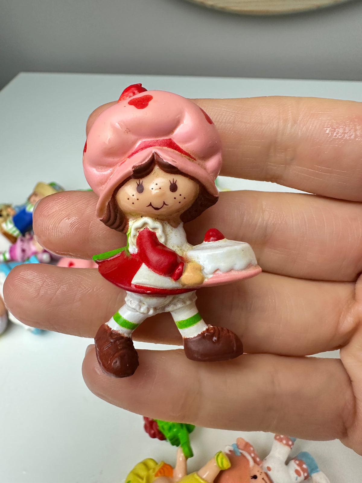 1980s Kenner Strawberry Shortcake with a Cake Miniature PVC