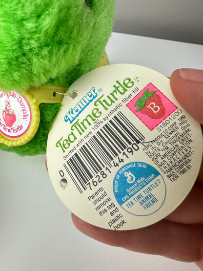 1982 Kenner Strawberry Shortcake Tea Time Turtle Plush with Tag *Berry Vault*