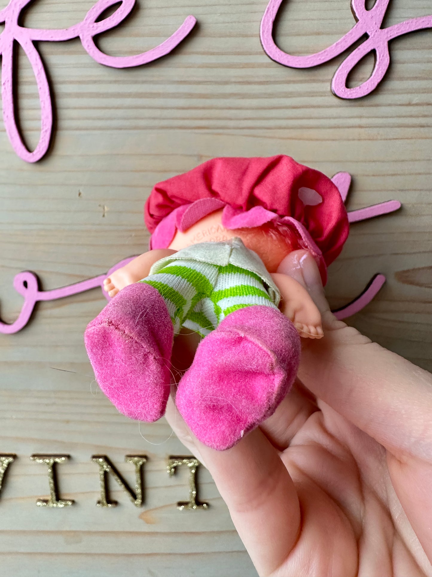 1982 Kenner Strawberry Shortcake Cherry Cuddler with Gooseberry Doll