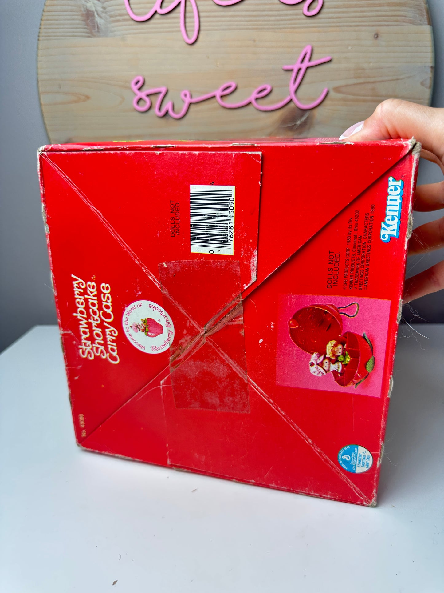 1980 Kenner Strawberry Shortcake Strawberry Shaped Doll Carry Case MIB