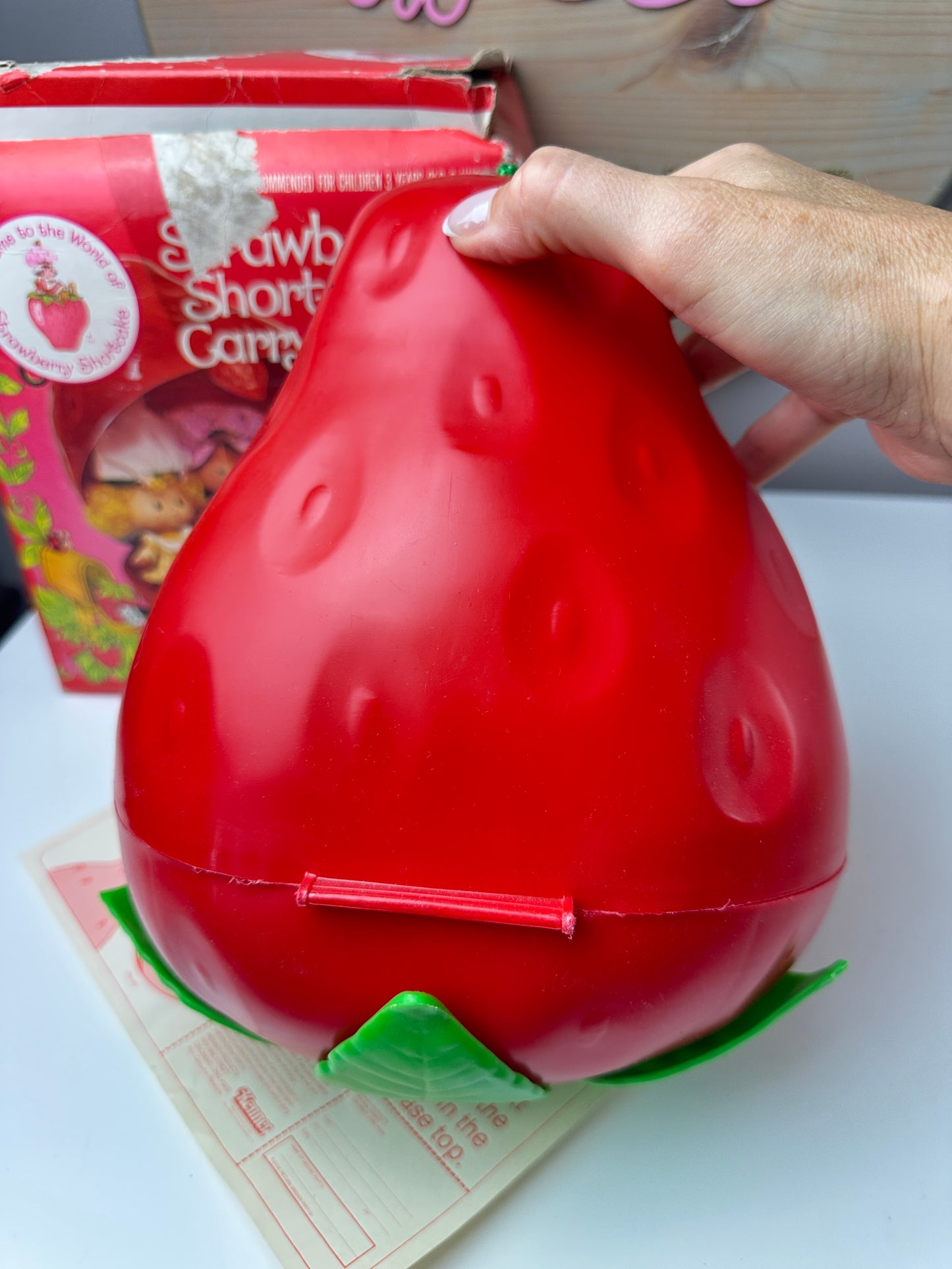 1980 Kenner Strawberry Shortcake Strawberry Shaped Doll Carry Case MIB