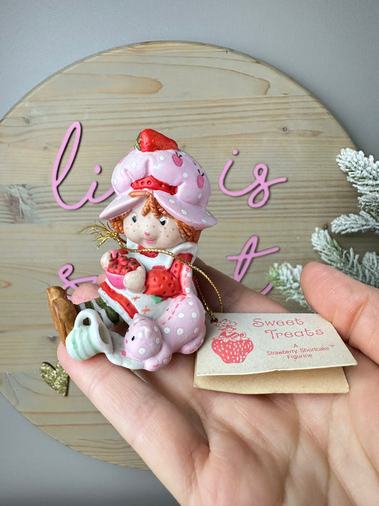 1980s Strawberry Shortcake Designer's Collection Porcelain Figurine "Sweet Treats" with Tag