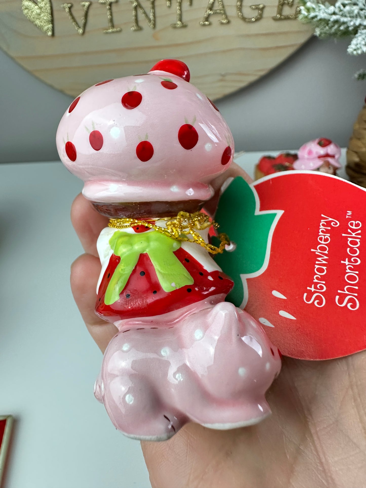 1980s Strawberry Shortcake Designer's Collection Porcelain Figurine with Tag