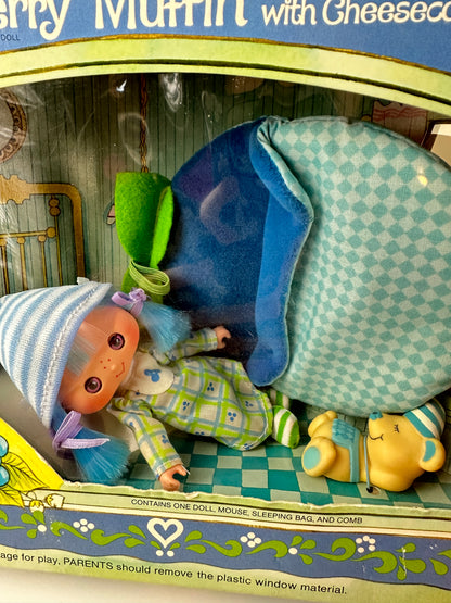 1984 Kenner Strawberry Shortcake Blueberry Muffin Sweet Sleeper Doll NRFB