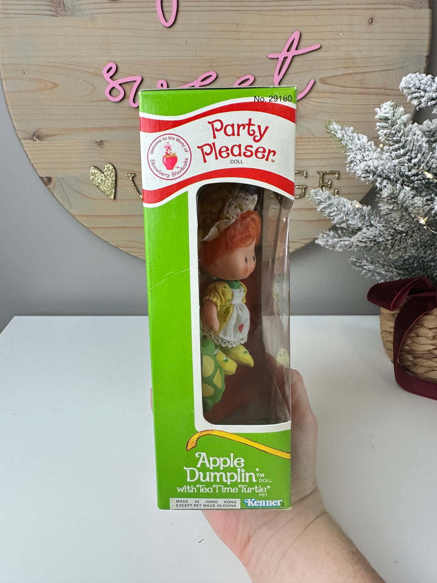 1984 Kenner Strawberry Shortcake Apple Dumplin' with Tea Time Turtle Party Pleaser Doll [Factory Sealed]