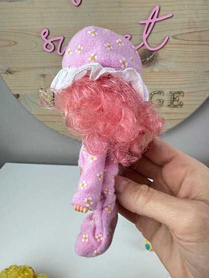1984 Kenner Strawberry Shortcake Raspberry Tart with Sweet Sleeper Sweet Sleeper Doll