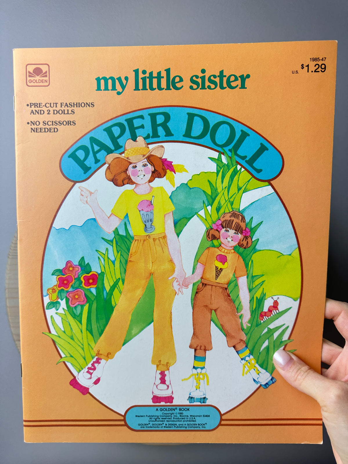 1983 Golden My Little Sister Paperdoll Book Unused