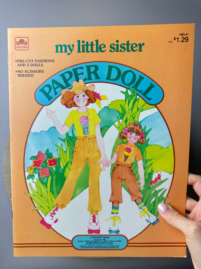 1983 Golden My Little Sister Paperdoll Book Unused