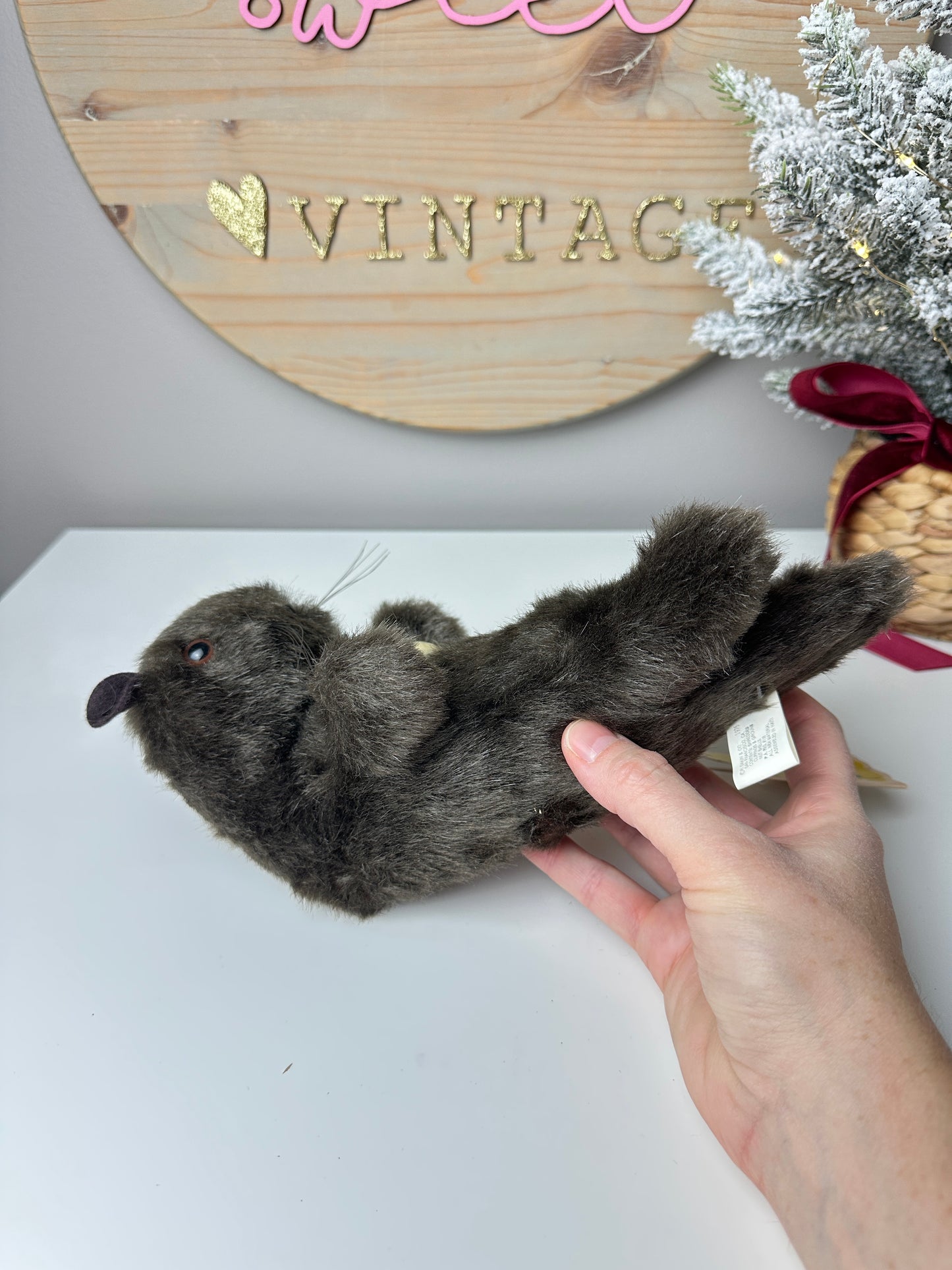 Dakin Bean Bags Seamore Otter with Shell Plush