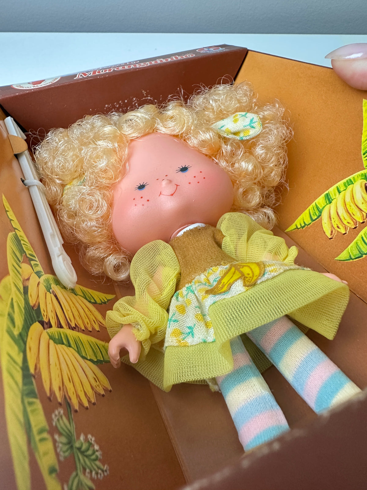 1980s Kenner Strawberry Shortcake Colecao Moranguinho Brazil Bananinha Doll MIB *Berry Vault*