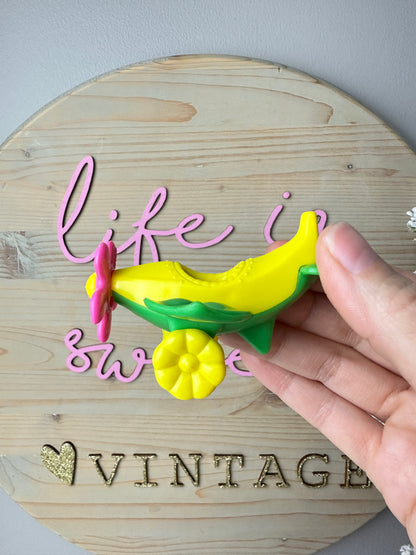 1984 Kenner Strawberry Shortcake Cherry Cuddler with Gooseberry Flying an Airplane Deluxe Miniature *Plane Only* #2