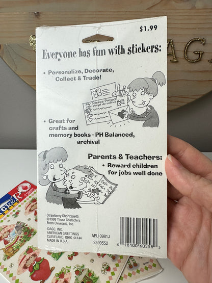 1998 Strawberry Shortcake Sealed Sticker Packs [Sold Separately]