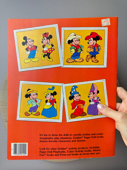 1983 Golden Disney Mickey and Minnie Paperdoll Book Unused