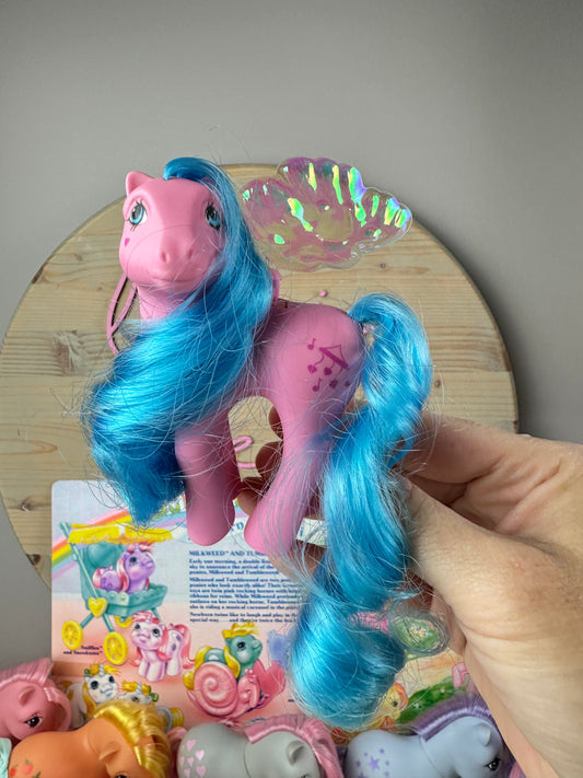 1980s Hasbro My Little Pony Flutter Pony Wingsong with One Wing