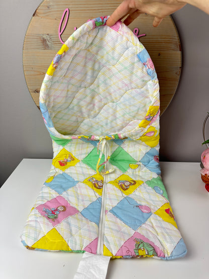 1980s Cabbage Patch Kids Doll Hooded Sleeping Bag Sack w/ Zipper
