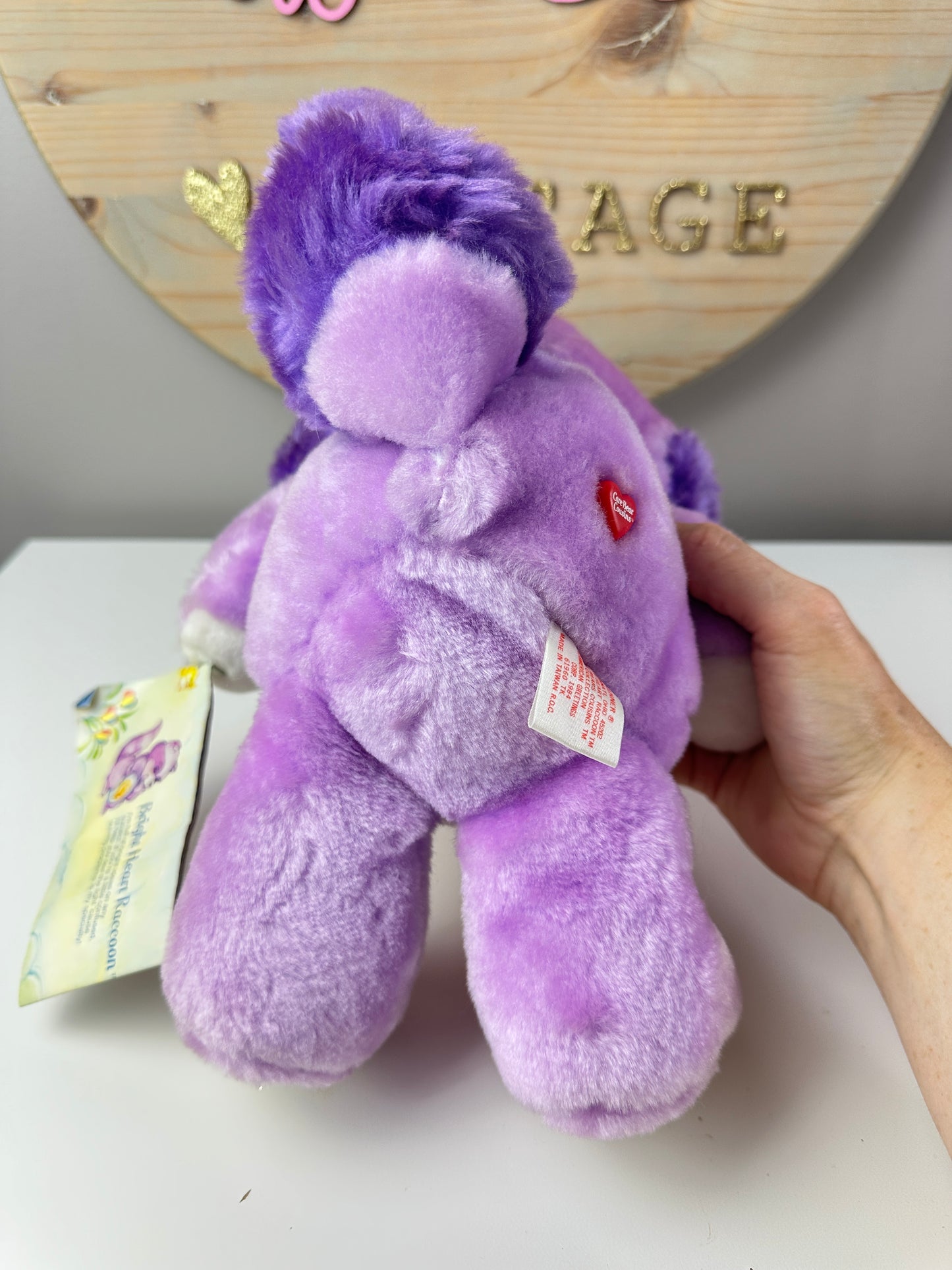 1984 Kenner Care Bear Cousin Brightheart Raccoon Unused with Tags