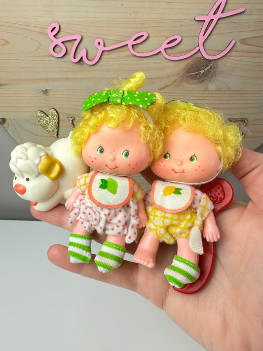 1983 Kenner Strawberry Shortcake Lem and Ada with Sugarwoofer Dolls